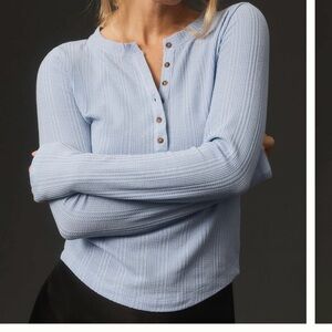 NWoT Pilcro by Anthropologie Light Blue Button Down Shirt womens XL X-Large